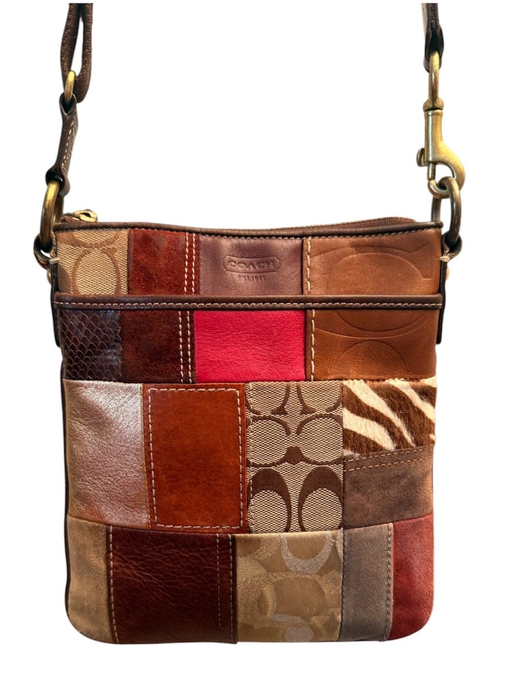 Coach Multicolor Patchwork Crossbody Bag